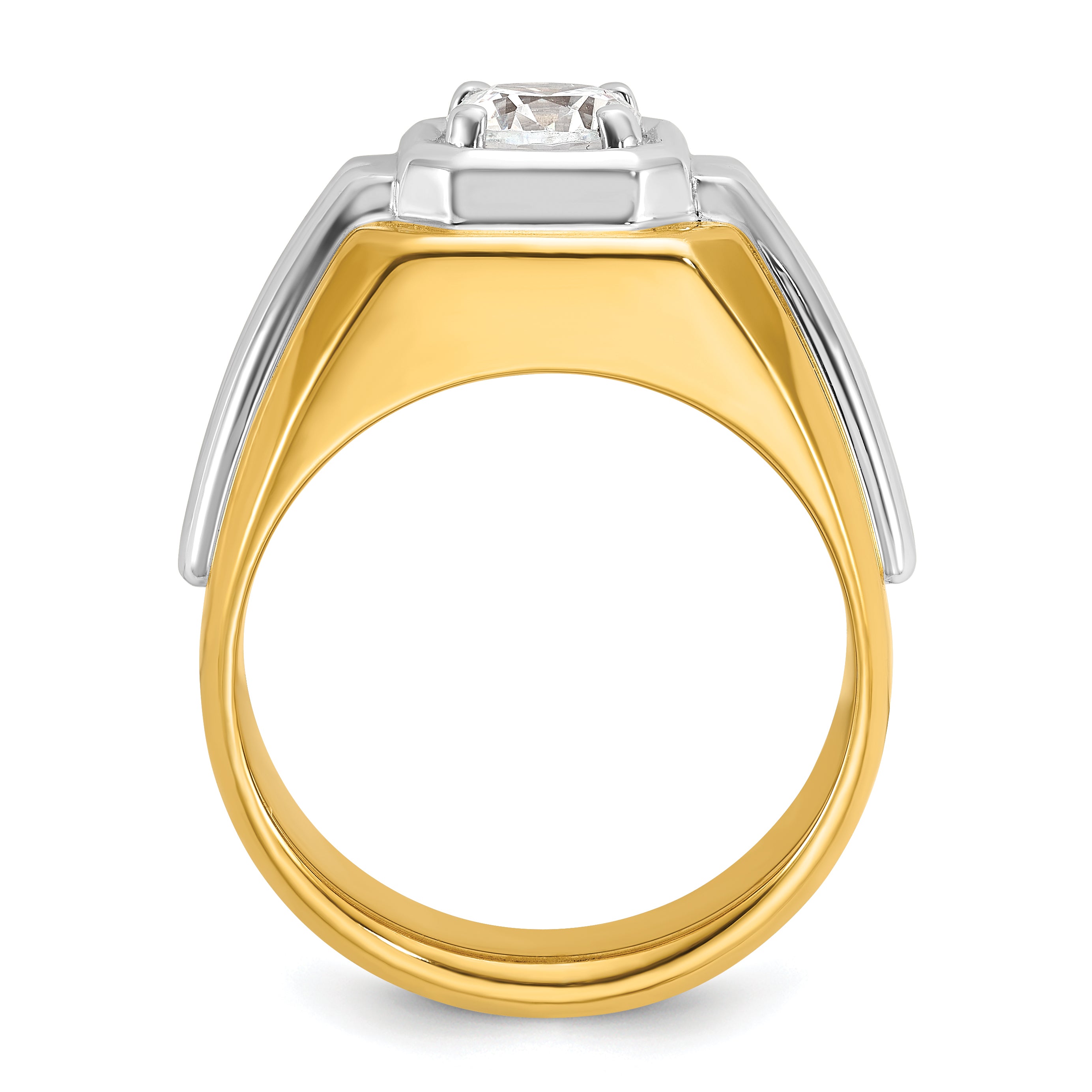 14k Two-tone Men's Complete Lab Grown VS/SI FGH Dia Ring - Sophia Jewelers