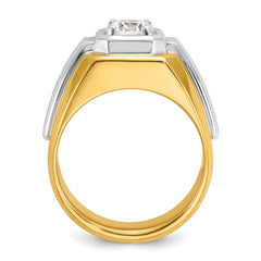 14k Two-tone Men's Complete Lab Grown VS/SI FGH Dia Ring - Sophia Jewelers