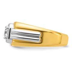 14k Two-tone Men's Complete Lab Grown VS/SI FGH Dia Ring - Sophia Jewelers