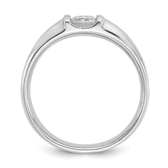 14k White Gold Men's Complete Lab Grown VS/SI FGH Dia Ring - Sophia Jewelers