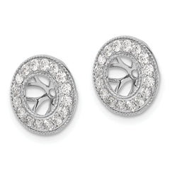 14K White Gold Lab Grown Diamond VS/SI FGH Earring Jackets - Sophia Jewelers