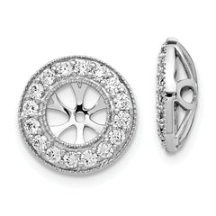 14K White Gold Lab Grown Diamond VS/SI FGH Earring Jackets - Sophia Jewelers