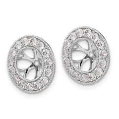 14K White Gold Lab Grown Diamond VS/SI FGH Earring Jackets - Sophia Jewelers