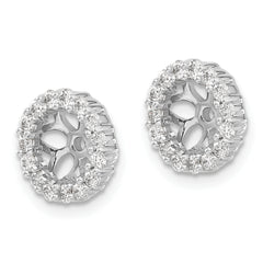 14K White Gold Lab Grown Diamond VS/SI FGH Earring Jackets - Sophia Jewelers