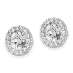 14K White Gold Lab Grown Diamond VS/SI FGH Earring Jackets - Sophia Jewelers