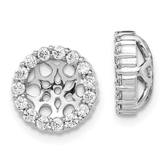 14K White Gold Lab Grown Diamond VS/SI FGH Earring Jackets - Sophia Jewelers