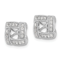 14K White Gold Lab Grown Diamond VS/SI FGH Earring Jacket - Sophia Jewelers