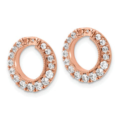 14K Rose Gold Lab Grown VS/SI FGH Dia Circle Earring Jackets - Sophia Jewelers