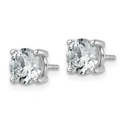 14k Certified White Gold Lab Grown Diamond 2 1/2ctw VS/SI FGH 4 Prong Earri - Sophia Jewelers