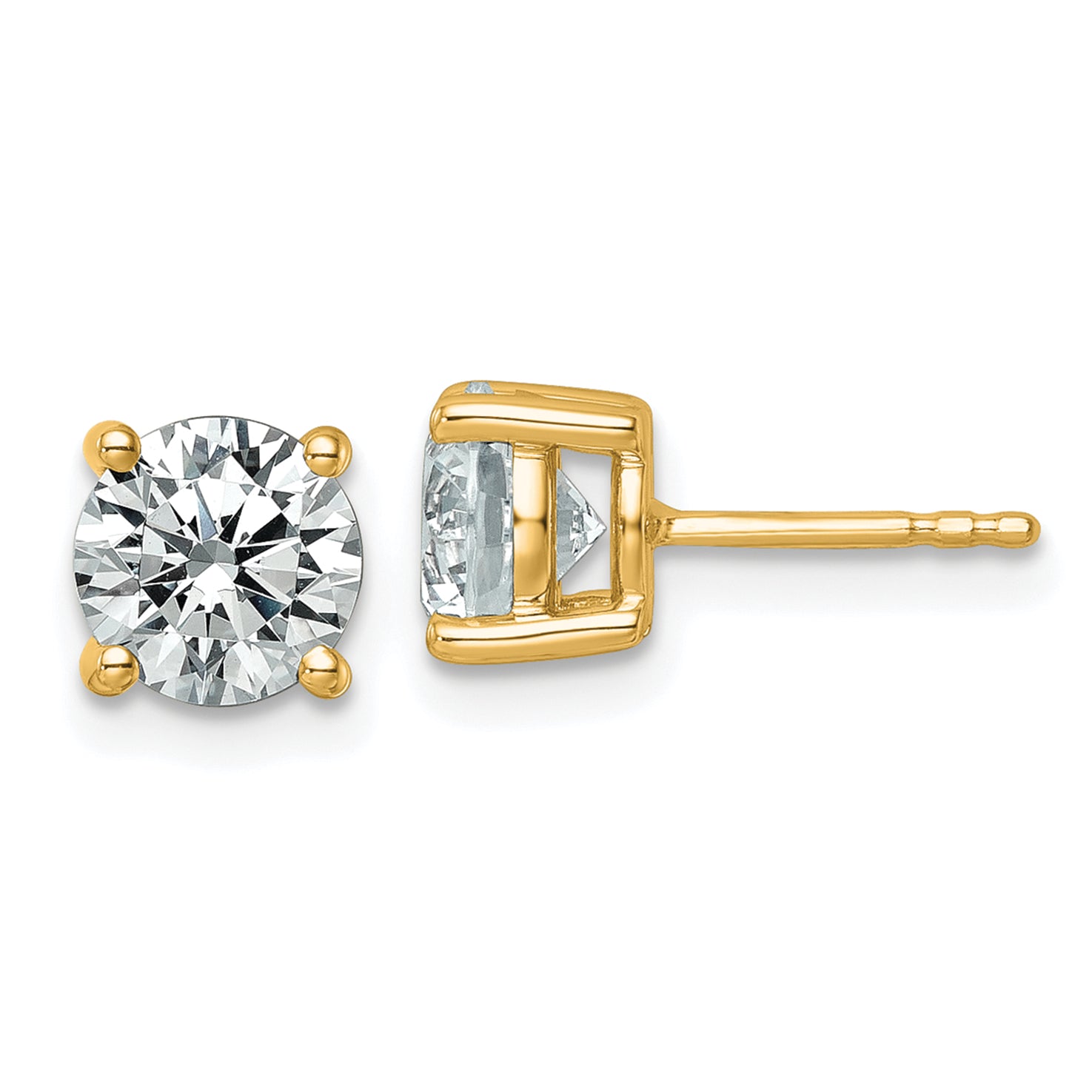 14K Lab Grown Diamond 2 1/2ctw VS/SI FGH 4 Prong Earrings - Sophia Jewelers