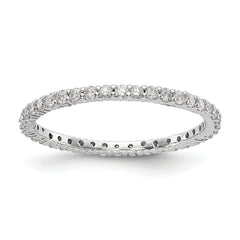 14K White Gold Lab Grown Diamond VS/SI FGH Shared Prong Eternity Ban - Sophia Jewelers