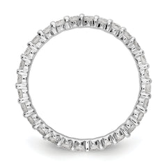 14K White Gold Lab Grown Diamond VS/SI FGH shared Prong Eternity Ban - Sophia Jewelers