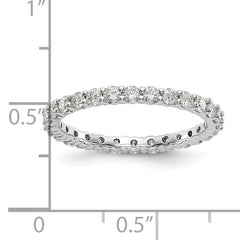 14K White Gold Lab Grown Diamond VS/SI FGH shared Prong Eternity Ban - Sophia Jewelers