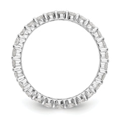 14K White Gold Lab Grown Diamond VS/SI FGH Shared Prong Eternity Ban - Sophia Jewelers