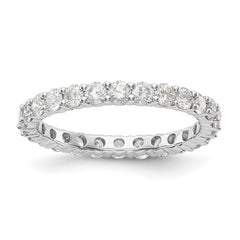 14K White Gold Lab Grown Diamond VS/SI FGH Shared Prong Eternity Ban - Sophia Jewelers