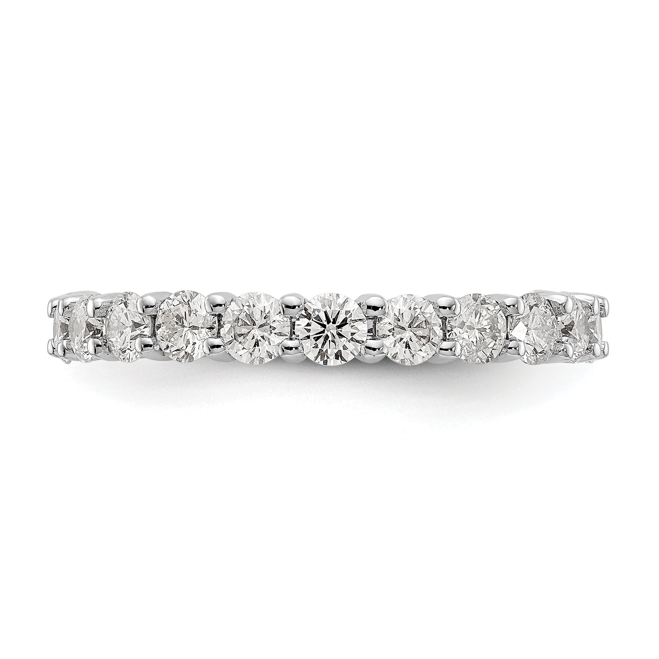 14K White Gold Lab Grown Diamond VS/SI FGH Shared Prong Eternity Ban - Sophia Jewelers