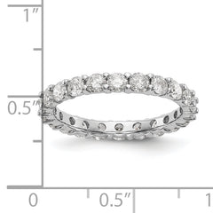 14K White Gold Lab Grown Diamond VS/SI FGH Shared Prong Eternity Ban - Sophia Jewelers