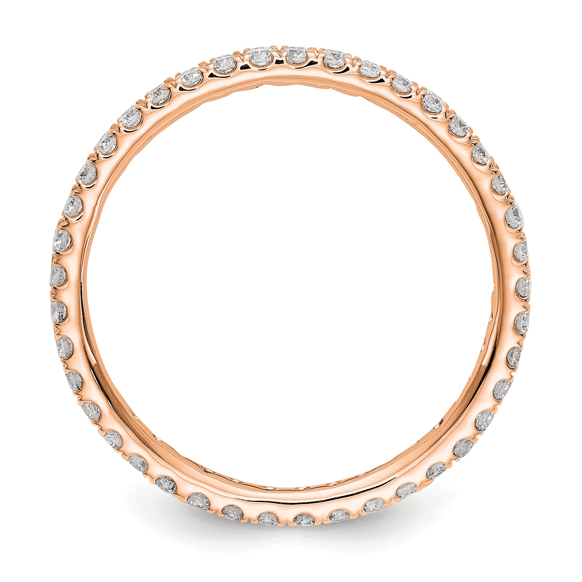 14K Rose Gold Lab Grown Diamond VS/SI FGH Eternity Band - Sophia Jewelers