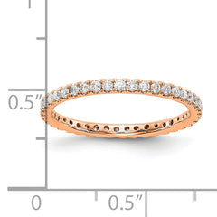 14K Rose Gold Lab Grown Diamond VS/SI FGH Eternity Band - Sophia Jewelers