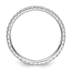 14K White Gold Lab Grown Diamond VS/SI FGH Eternity Band - Sophia Jewelers