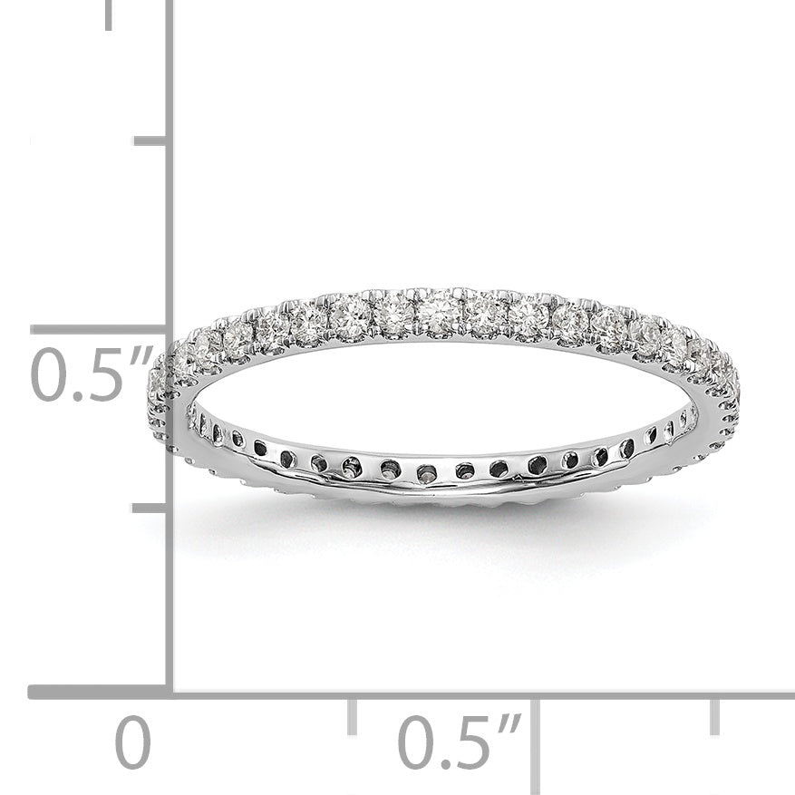 14K White Gold Lab Grown Diamond VS/SI FGH Eternity Band - Sophia Jewelers