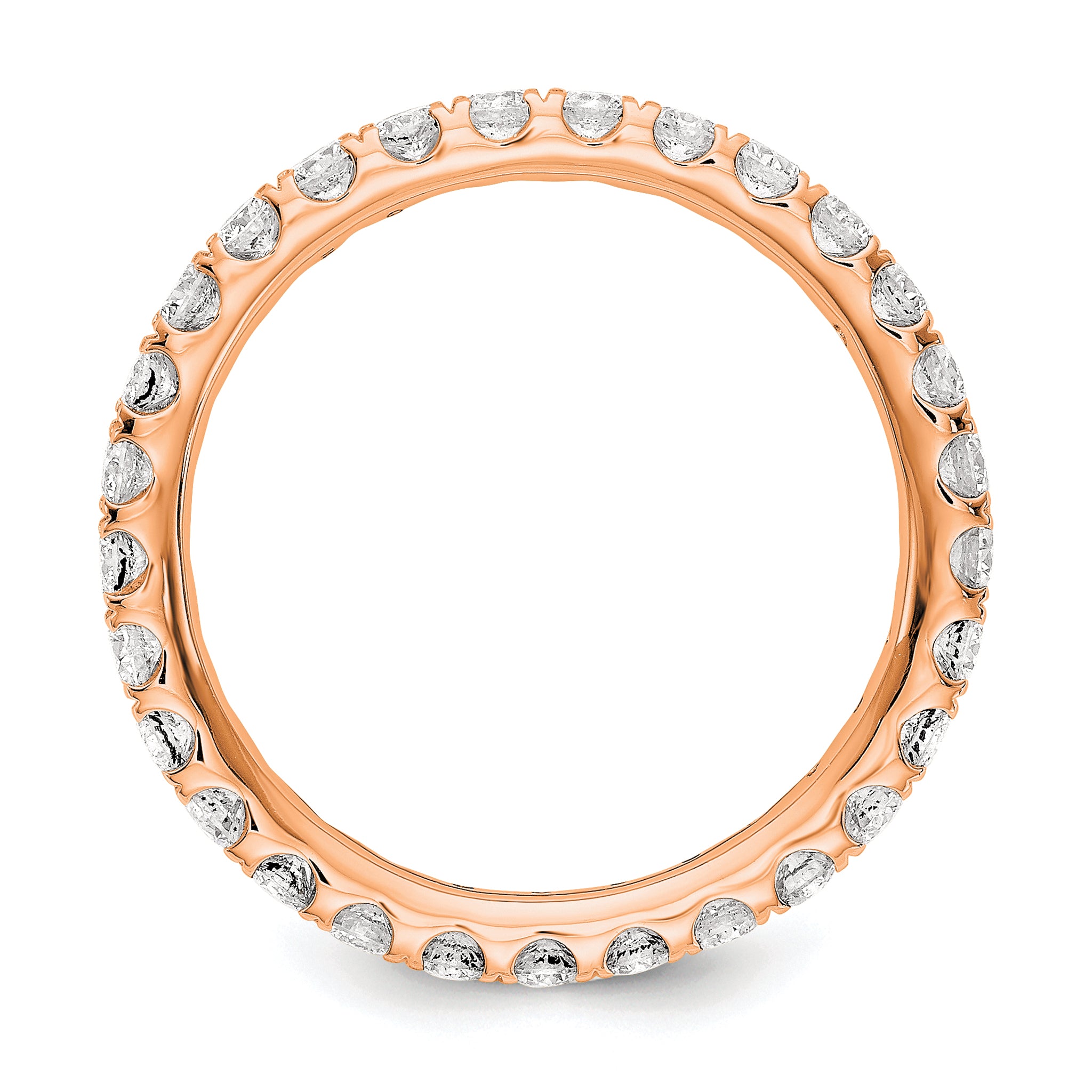 14K Rose Gold Lab Grown Diamond VS/SI FGH Eternity Band - Sophia Jewelers