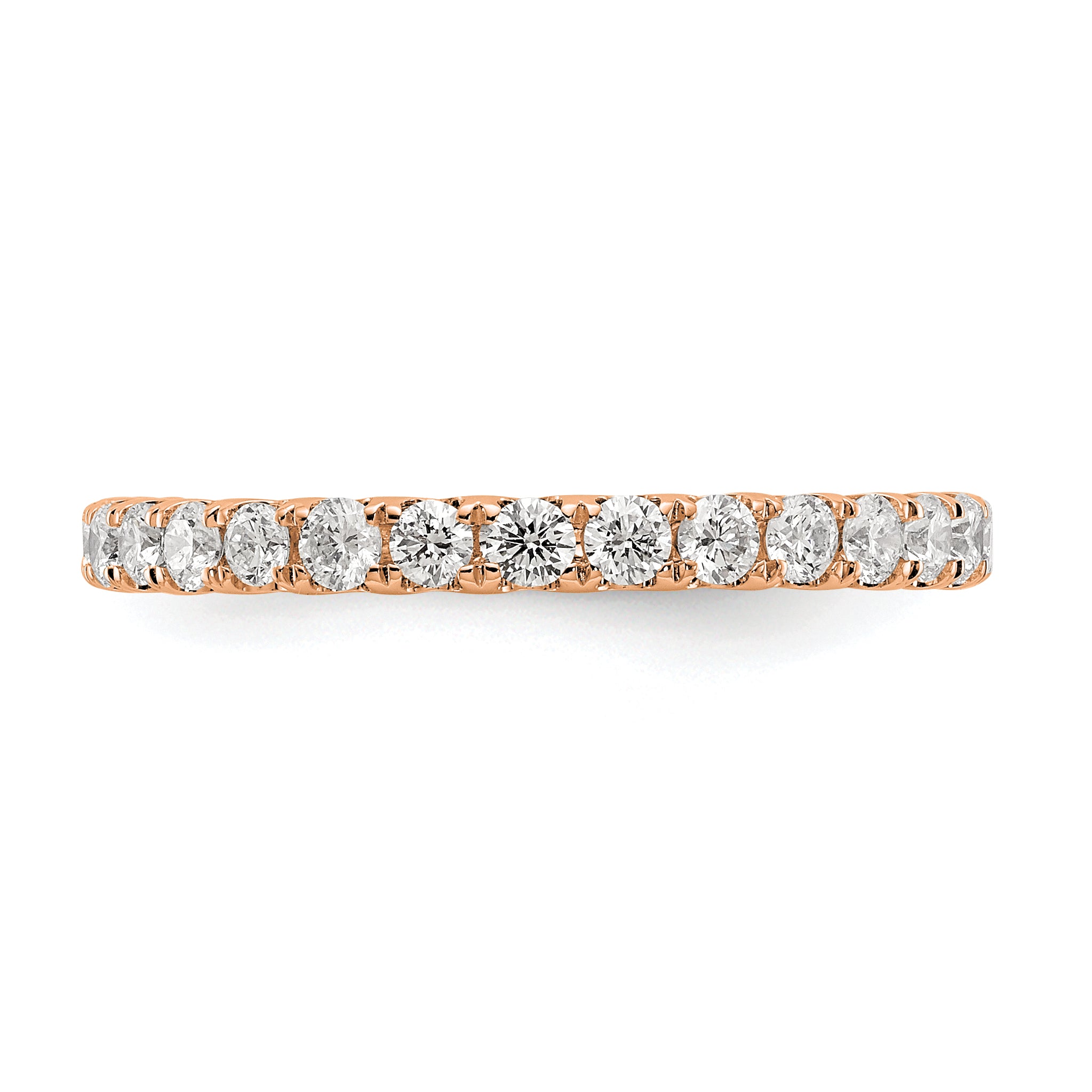 14K Rose Gold Lab Grown Diamond VS/SI FGH Eternity Band - Sophia Jewelers