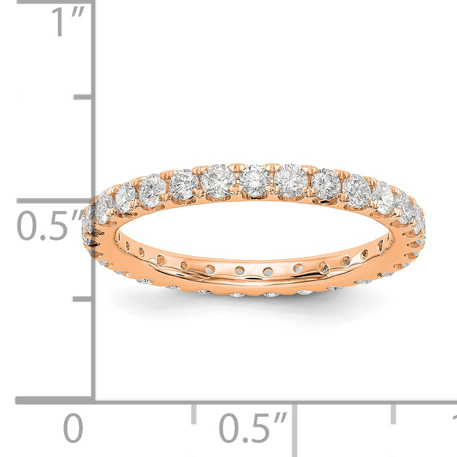 14K Rose Gold Lab Grown Diamond VS/SI FGH Eternity Band - Sophia Jewelers