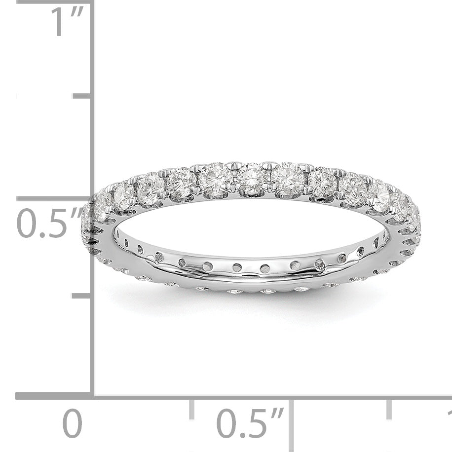 14K White Gold Lab Grown Diamond VS/SI FGH Eternity Band - Sophia Jewelers