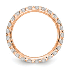 14K Rose Gold Lab Grown Diamond VS/SI FGH Eternity Band - Sophia Jewelers