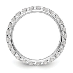 14K White Gold Lab Grown Diamond VS/SI FGH Eternity Band - Sophia Jewelers