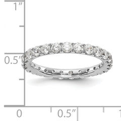 14K White Gold Lab Grown Diamond VS/SI FGH Eternity Band - Sophia Jewelers