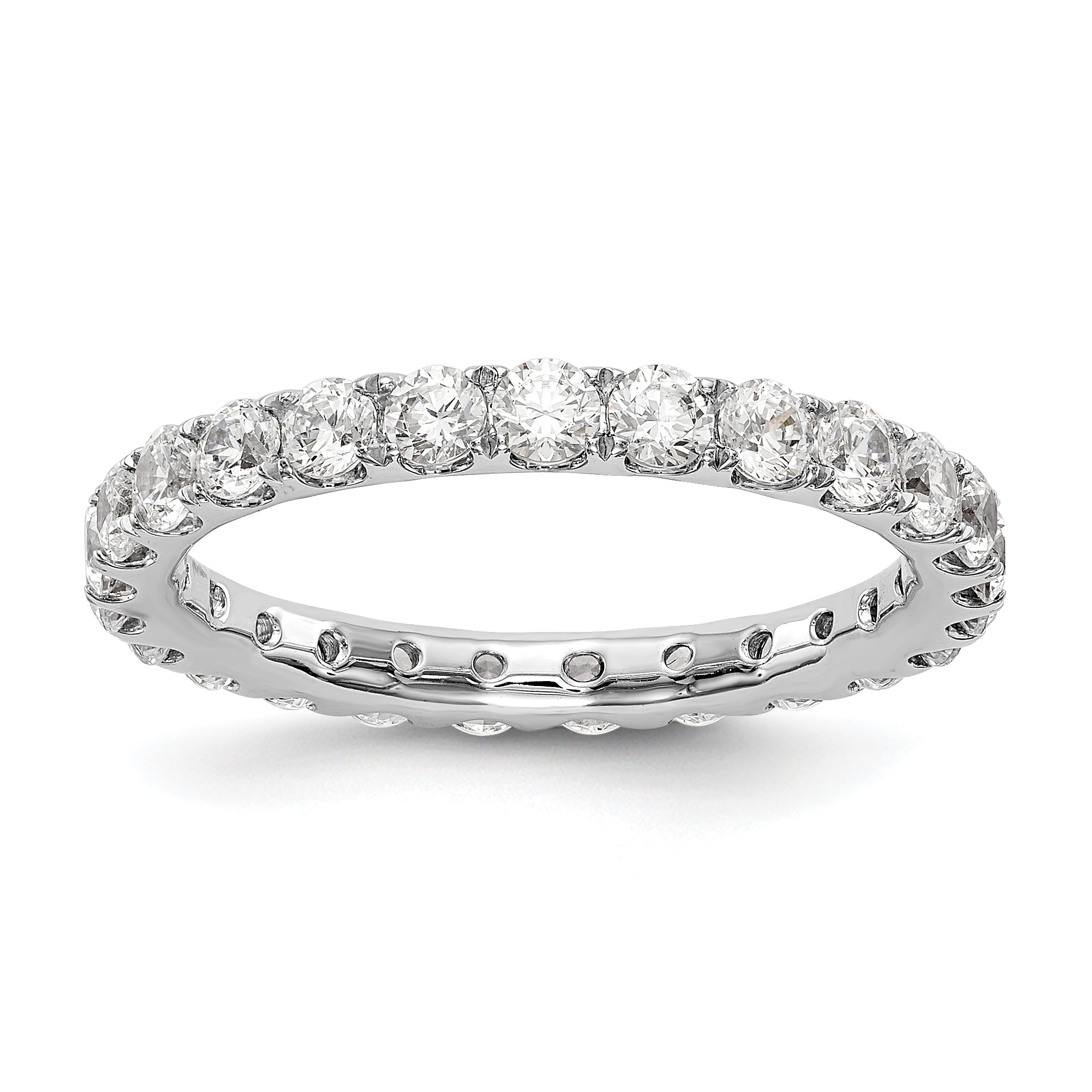 14K White Gold Lab Grown Diamond VS/SI FGH Eternity Band - Sophia Jewelers