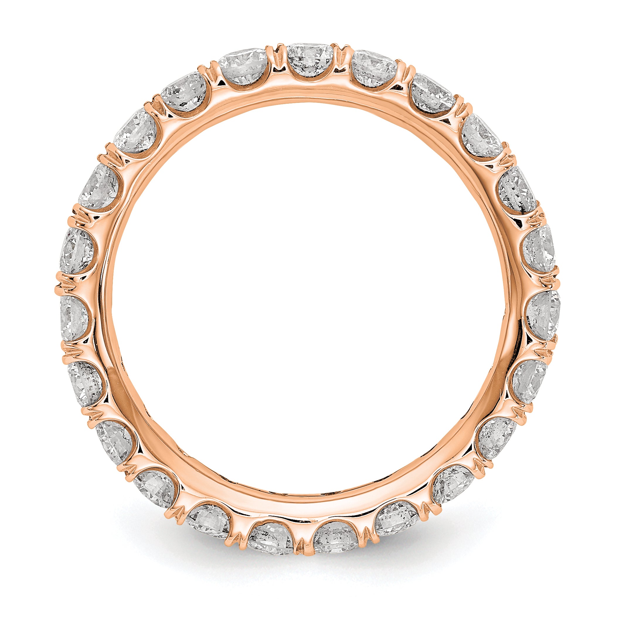 14K Rose Gold Lab Grown Diamond VS/SI FGH Eternity Band - Sophia Jewelers