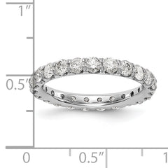 14K White Gold Lab Grown Diamond VS/SI FGH Eternity Band - Sophia Jewelers