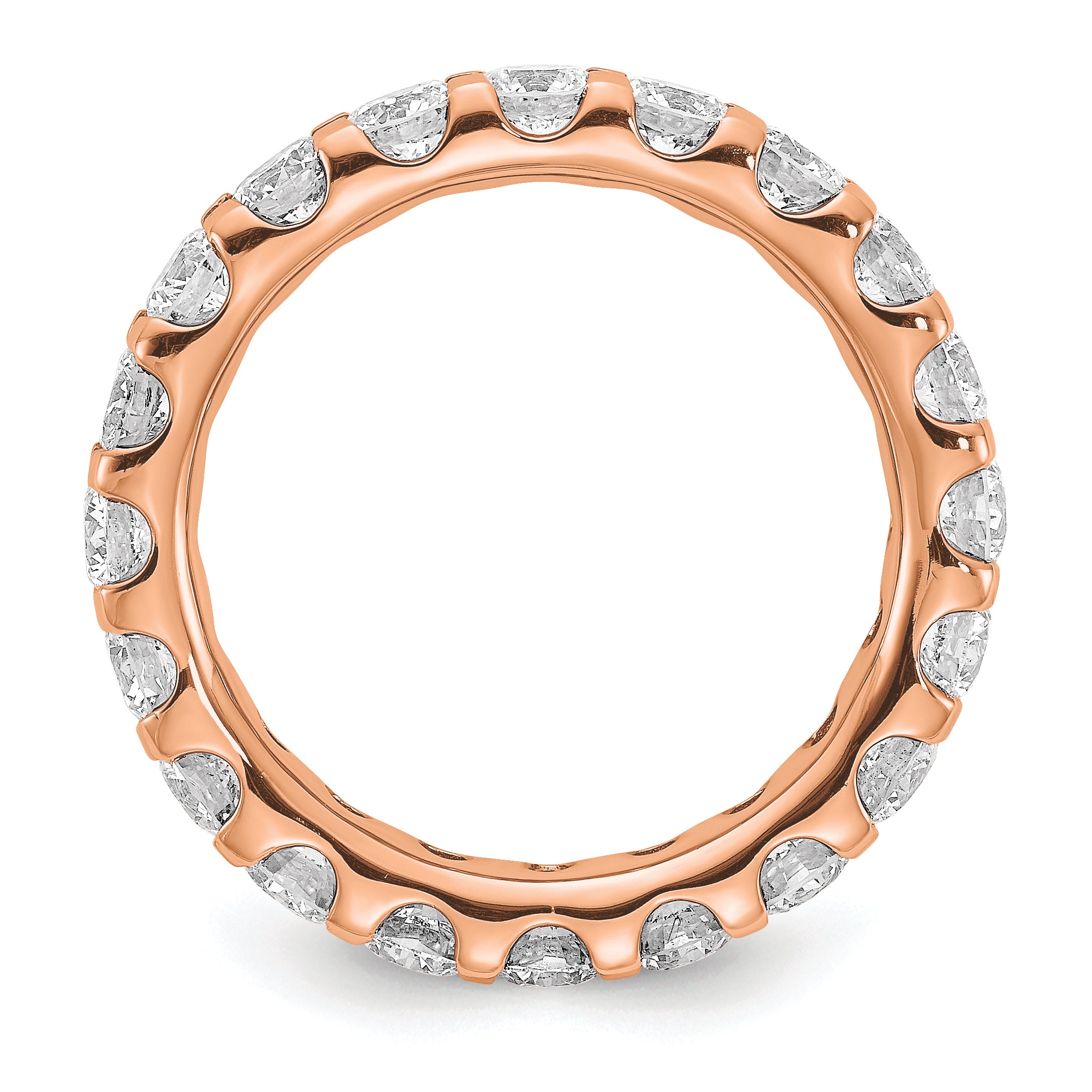 14K Rose Gold Lab Grown Diamond VS/SI FGH Eternity Band - Sophia Jewelers