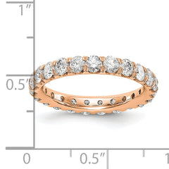 14K Rose Gold Lab Grown Diamond VS/SI FGH Eternity Band - Sophia Jewelers