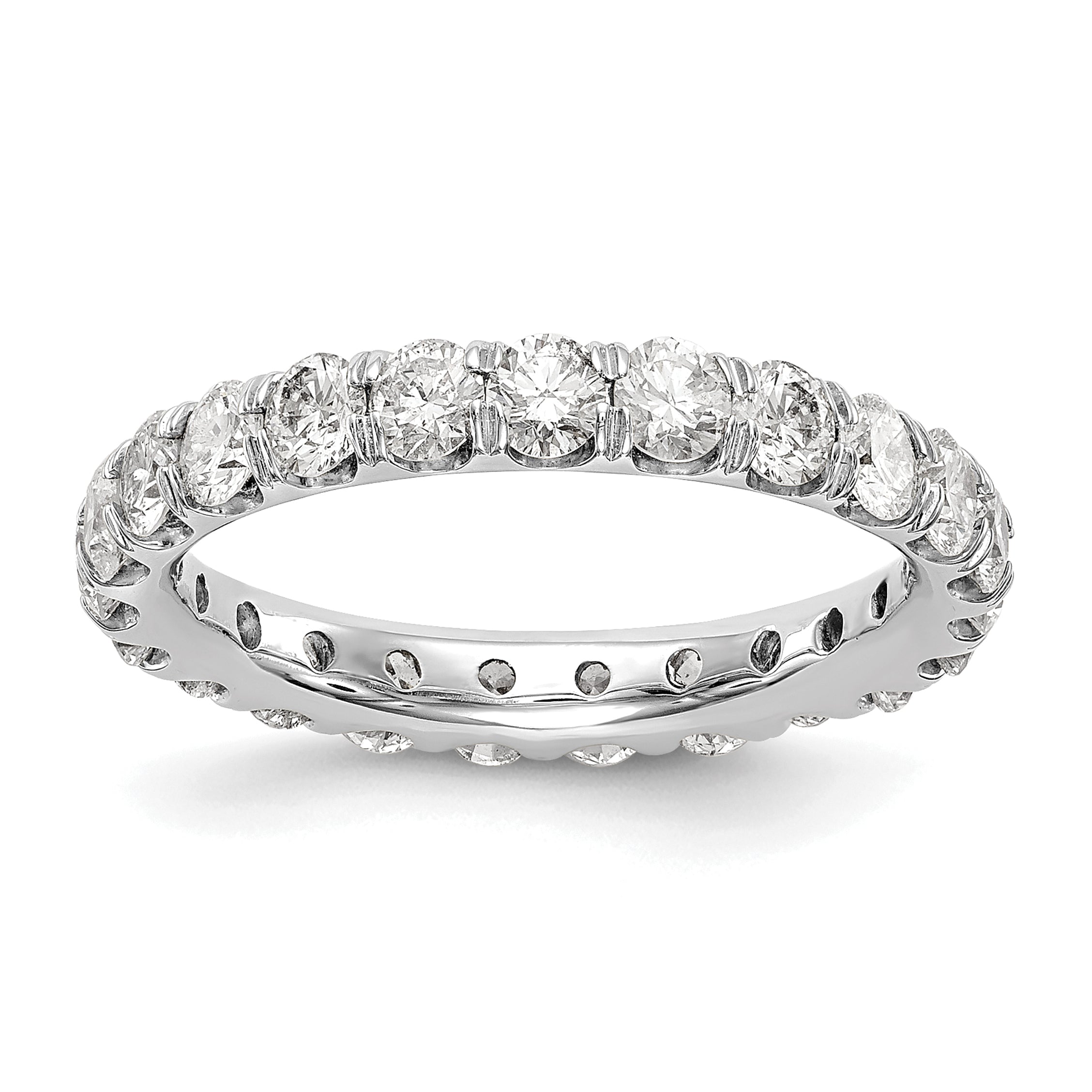 14K White Gold Lab Grown Diamond VS/SI FGH Eternity Band - Sophia Jewelers