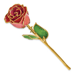 Lacquer Dipped Gold Trim Sonia Pearl Rose with Silver Sparkles - Sophia Jewelers