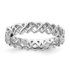 Sterling Silver Stackable Expressions Carved Band Ring - Sophia Jewelers