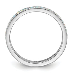 Sterling Silver Stackable Expressions Created Opal Ring - Sophia Jewelers