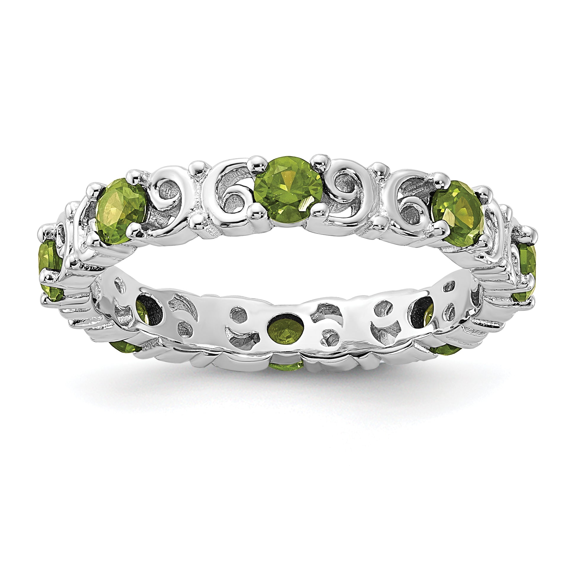 Sterling Silver Stackable Expressions Peridot Ring - Sophia Jewelers