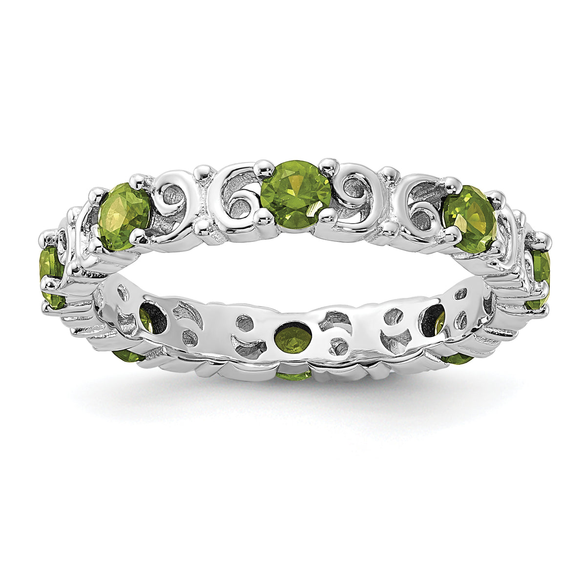 Sterling Silver Stackable Expressions Peridot Ring - Sophia Jewelers