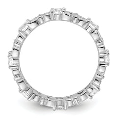 Sterling Silver Stackable Expressions Created White Sapphire Ring - Sophia Jewelers