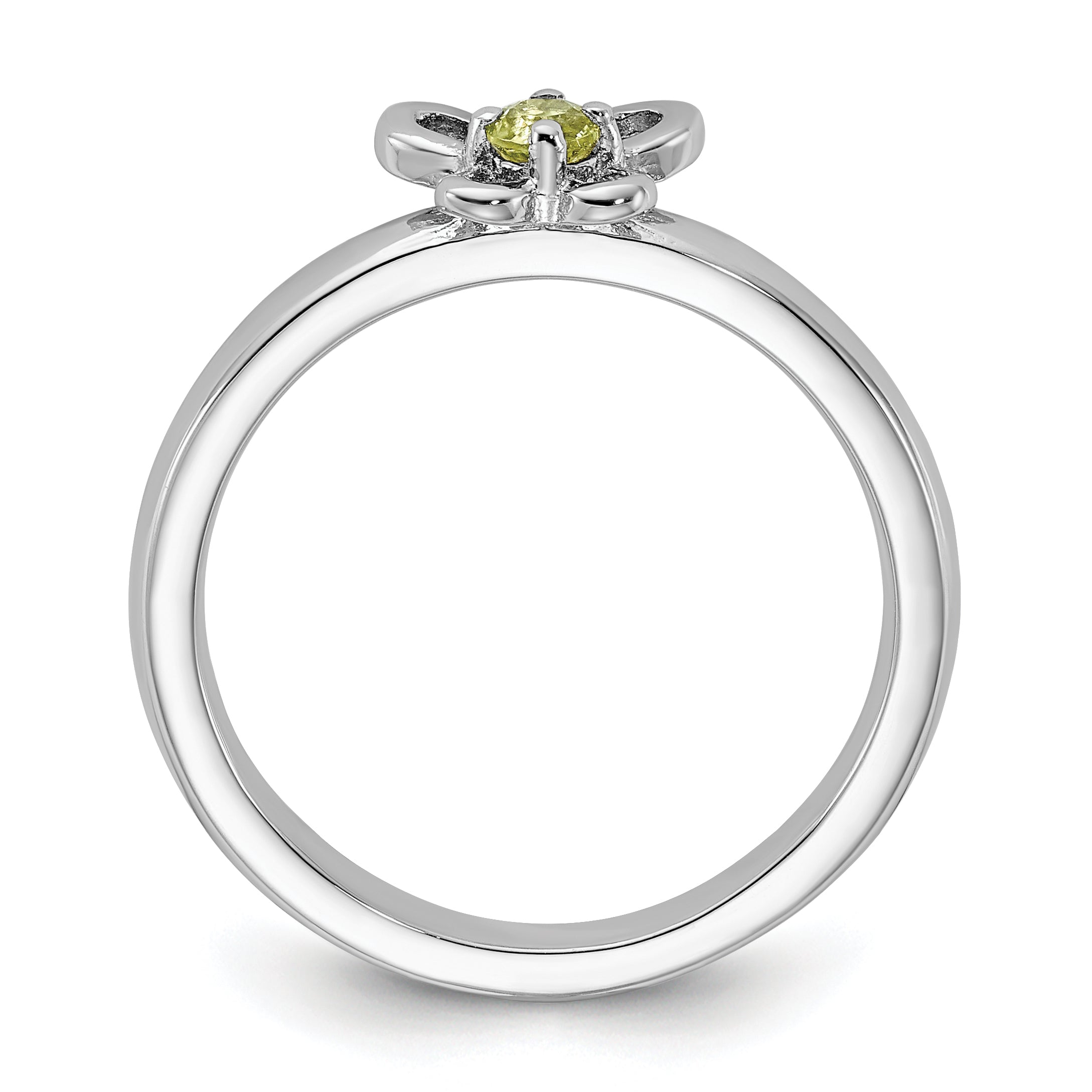 Sterling Silver Stackable Expressions Peridot Ring - Sophia Jewelers