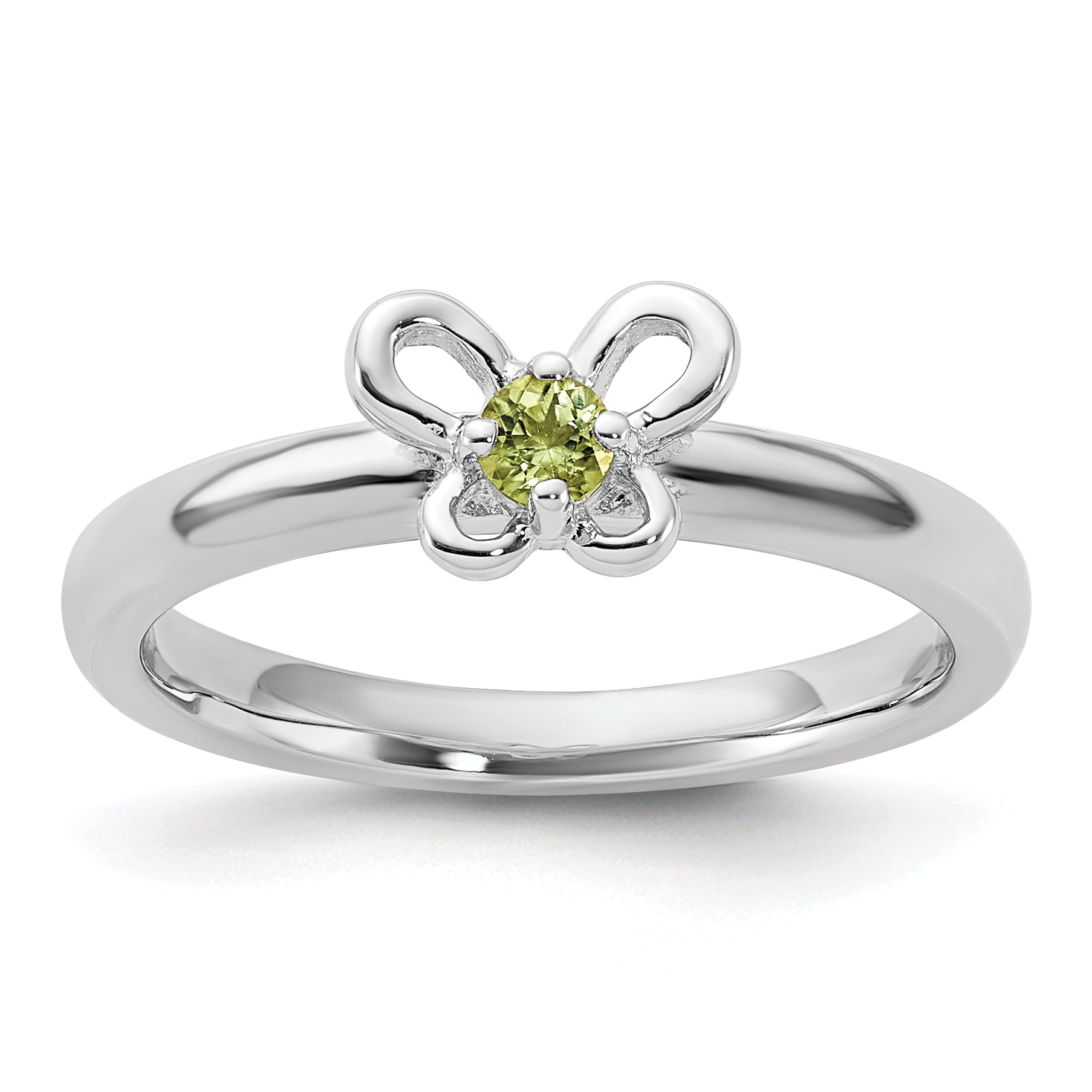 Sterling Silver Stackable Expressions Peridot Ring - Sophia Jewelers