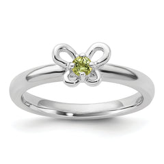 Sterling Silver Stackable Expressions Peridot Ring - Sophia Jewelers