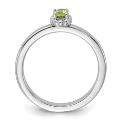 Sterling Silver Stackable Expressions Peridot Ring - Sophia Jewelers