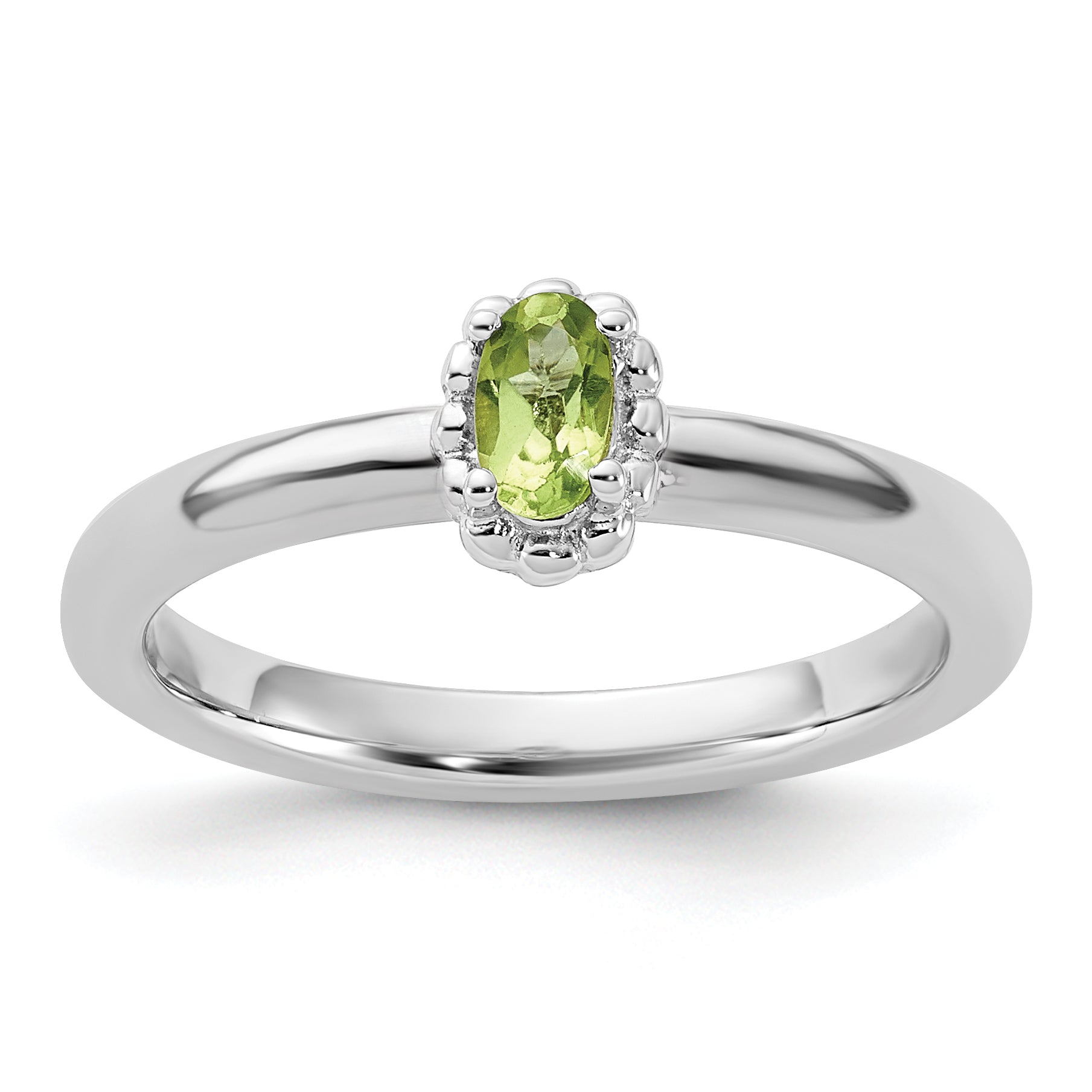 Sterling Silver Stackable Expressions Peridot Ring - Sophia Jewelers