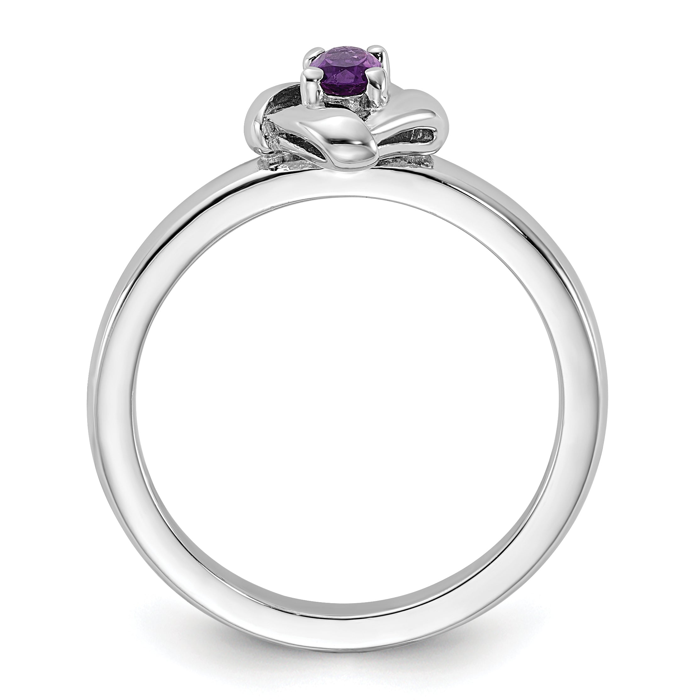 Sterling Silver Stackable Expressions Amethyst Ring - Sophia Jewelers